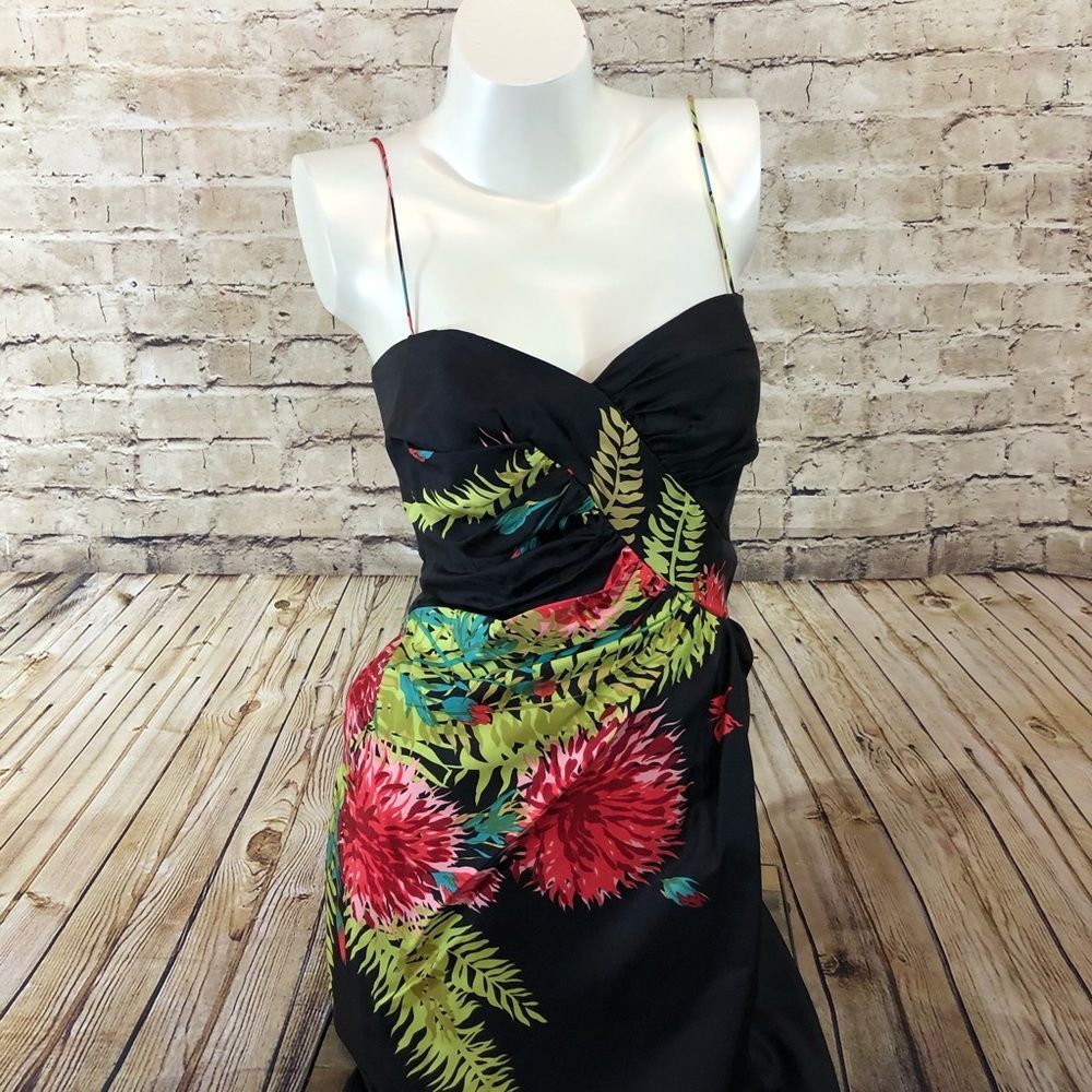 NWOT Foley and Corinna dress black flower print XS